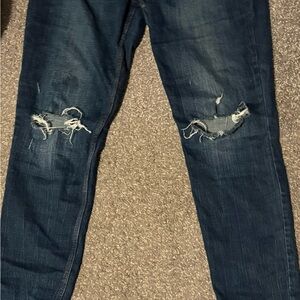 Old Navy Super Skinny Distressed Blue Jeans